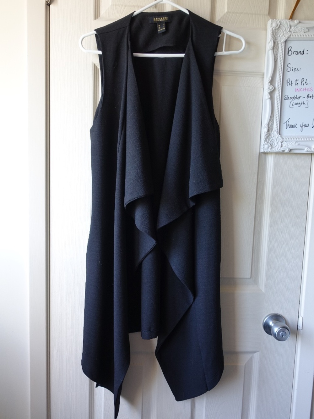 Revamped Black Draped Sleeveless Vest
